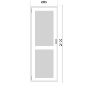 Одинарные пластиковые двери 800х2100 мм (80 на 210 см)